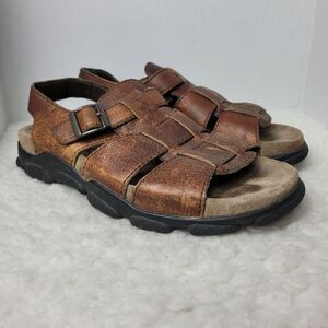 Clarks Active Air Men's Size 12 Sandals Brown Open Toe Slingback Fisherman